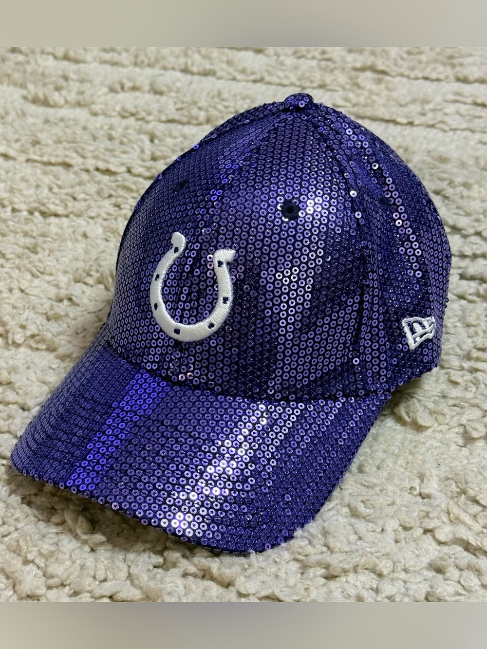 New Era 9FORTY Women’s Indianapolis Colts Blue Sequin Adjustable Baseball Hat